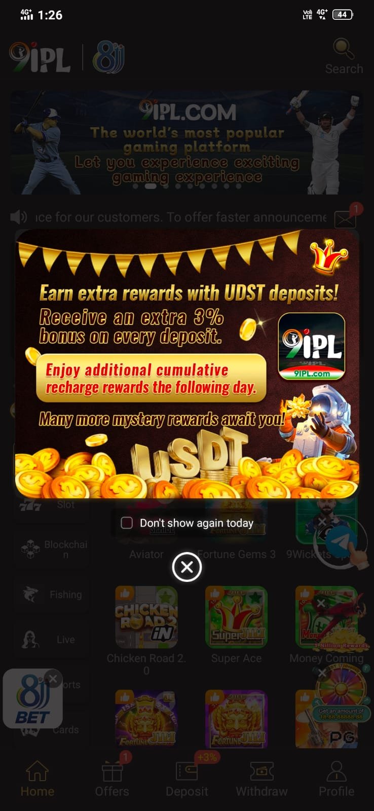 9IPL game bonus referral earning system